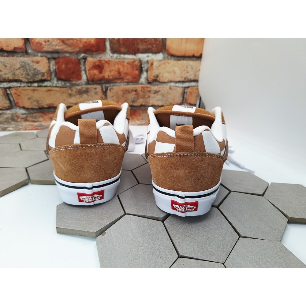 Vans Knu Skool Mega Check Brown Skate Shoes Men's 8 Wheat Checkerboard Women 9.5 - Picture 6 of 9